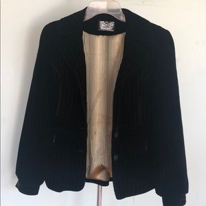 Buffalo David Bitton Black Velvet Stripe Blazer M